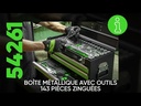 [54261] BOÎTE MÉTALLIQUE AVEC OUTILS 143 PIÈCES ZINGUÉES