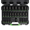 JEU DE 29 DOUILLES À CHOCS LONGUES HEXAGONALES 1/2"