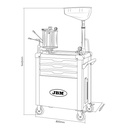 CHARIOT DE RÉCUPÉRATION D’HUILE AVEC SYSTÈME D’ASPIRATION ET COMPARTIMENTS