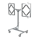 [54959] SUPPORT MOBILE PEINTURE À DOUBLE JANTE RÉGLABLE