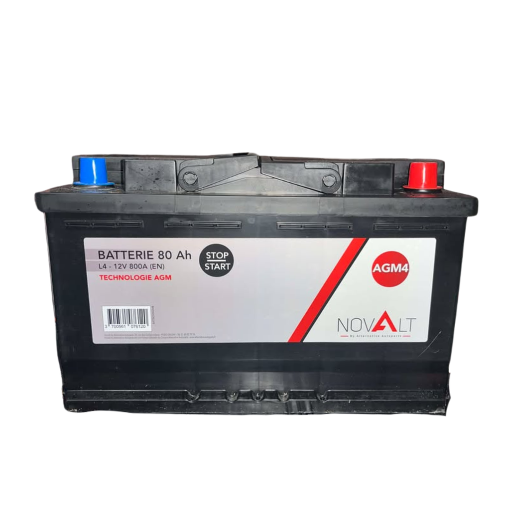 [BATNOVAGM4] BATTERIE NOVALT AGM 12V 80Ah 700A (EN) L4