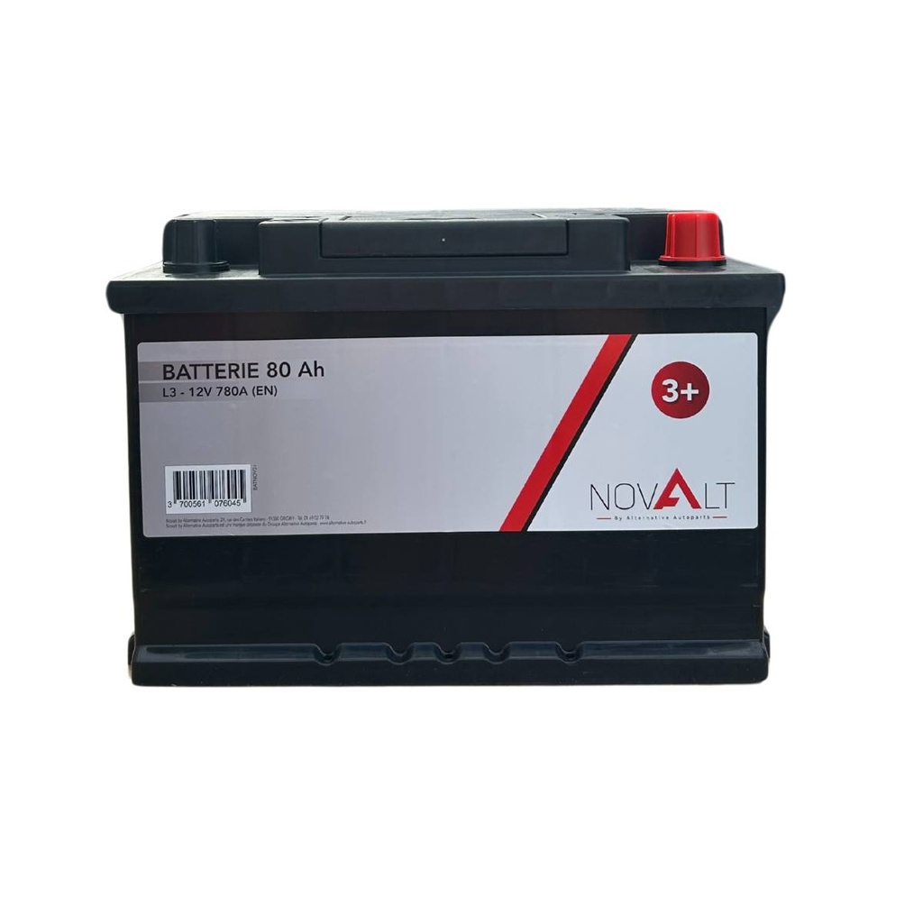 [BATNOV3+] BATTERIE NOVALT + 12V 80Ah 780A (EN) L3