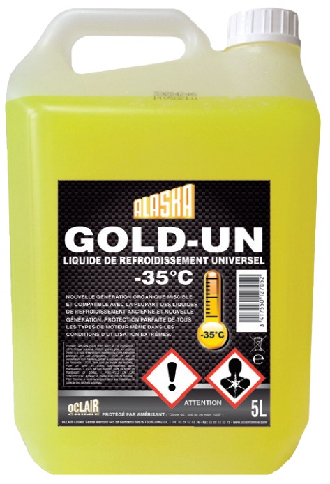 [EX35005OC] LIQUIDE DE REFROIDISSEMENT GOLD UN -35C 5 LITRES
