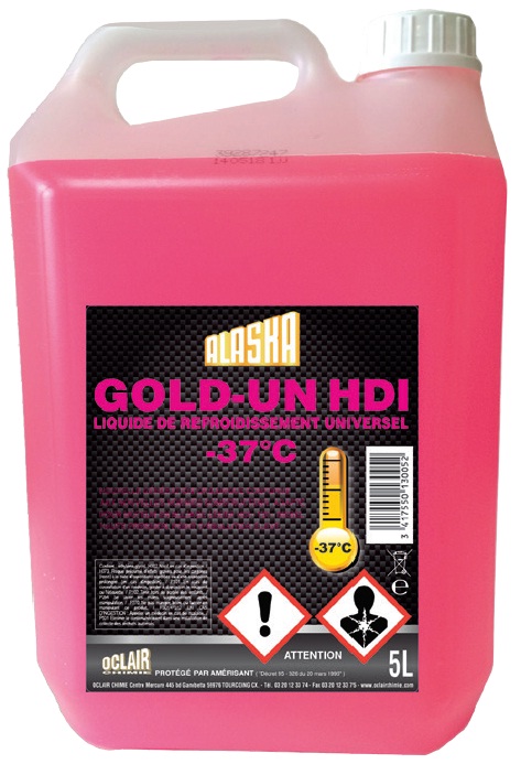 [EX37005OC] LIQUIDE DE REFROIDISSEMENT GOLD UN HDI -37C _ ROSE4X5 LITRES