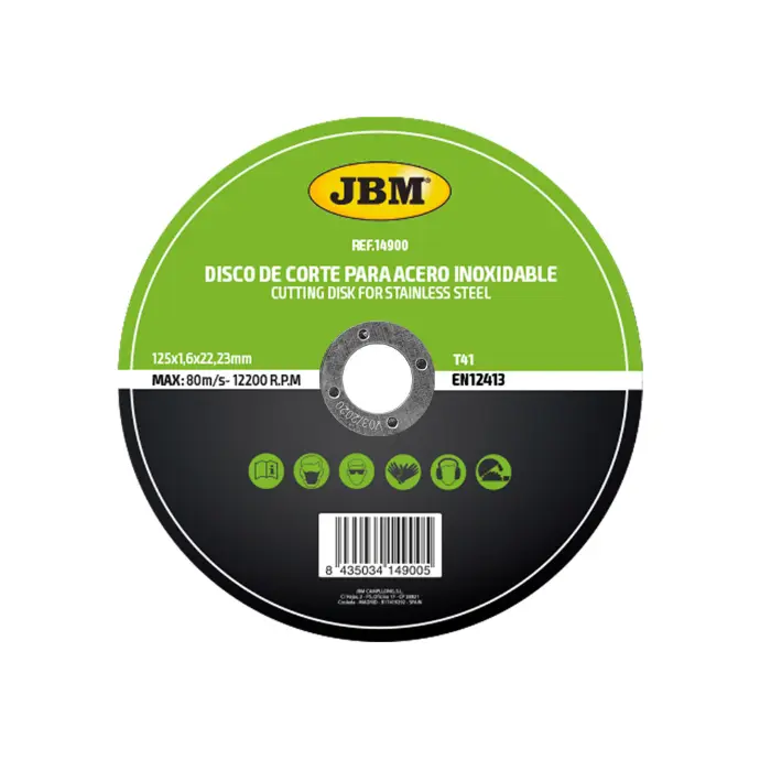 [14900] CERCLE DE COUPE T41 POUR ACIER INOXYDABLE, 125 X 1.6MM