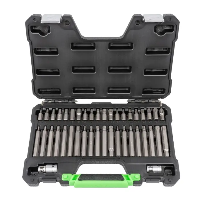 [50983] JEU DE 42 EMBOUTS DE VISSAGE TORX, 12 ET 6 PANS
