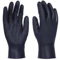 [54178] BOÎTE DE GANTS NOIRS EN NITRILE T:L 7,0MIL (100 GANTS) TEXTURE DIAMANT