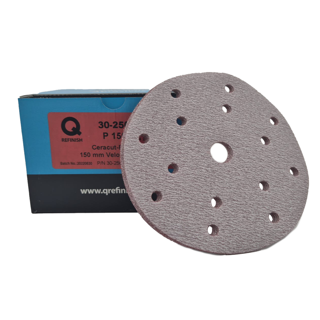 [30-250-0150] Disque abrasif Ceracut-F 150 mm Velcro 15 trous P150
