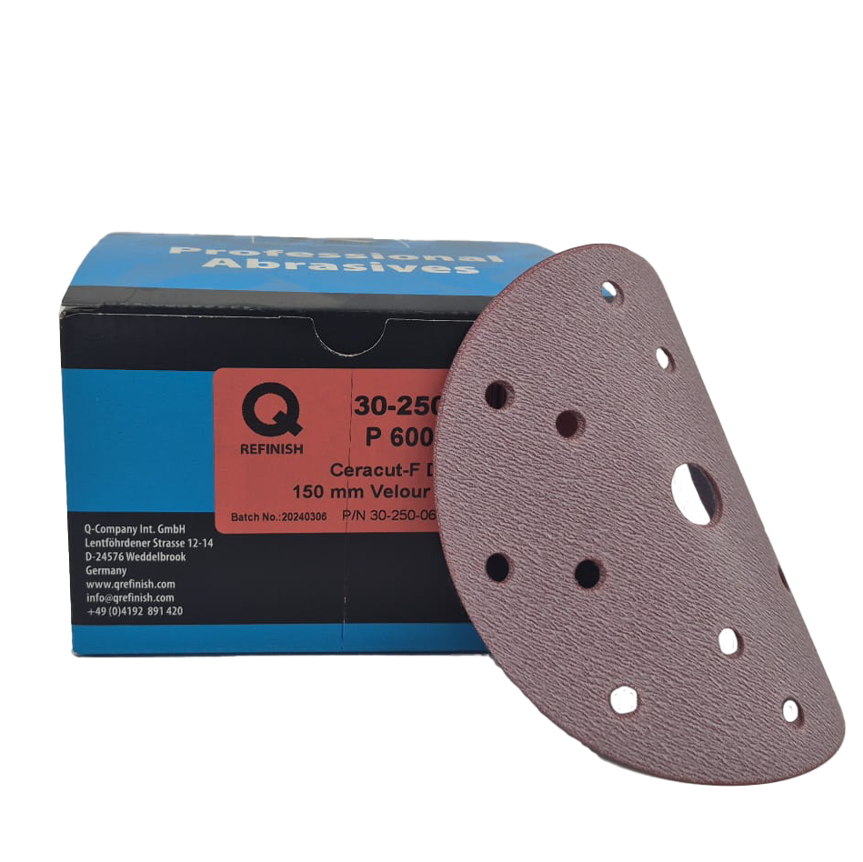 [30-100-0600] Q 30-100 Disque abrasif Premium Gold 150 mm Velcro 15 trous P600