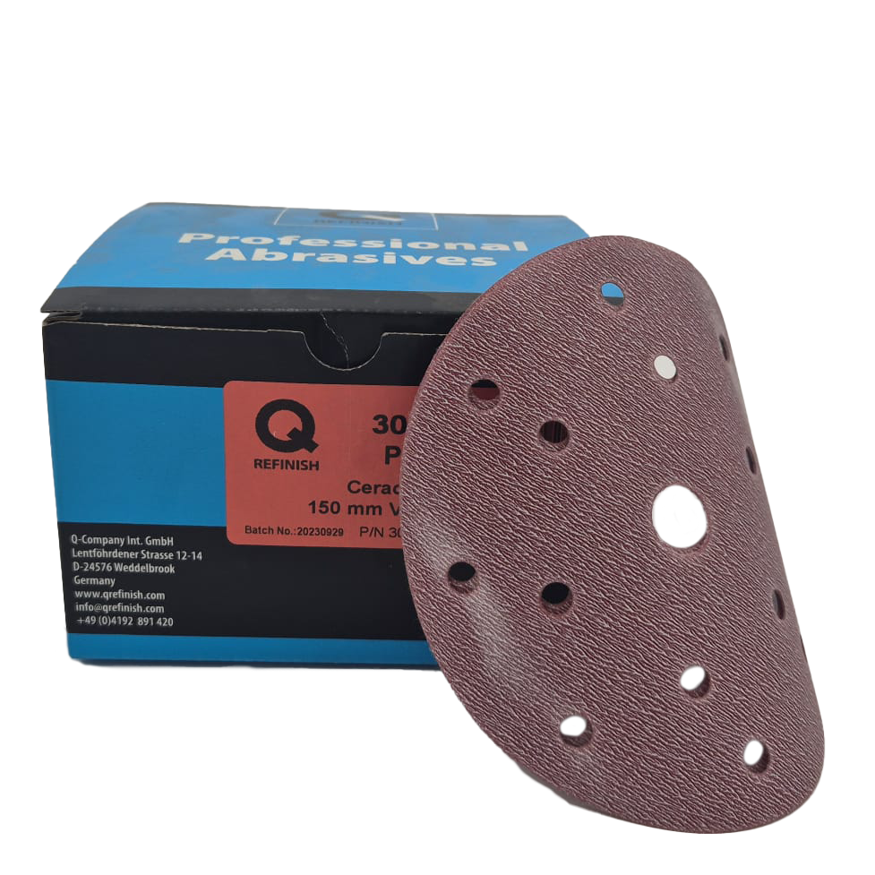 [30-100-0800] Q 30-100 Disque abrasif Premium Gold 150 mm Velcro 15 trous P800