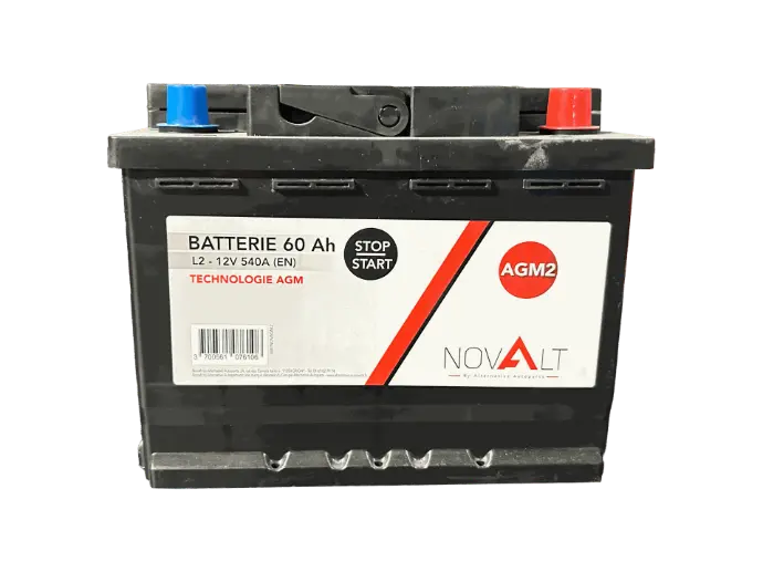 [BATNOVAGM2] BATTERIE NOVALT AGM 12V 60Ah 540A (L2)