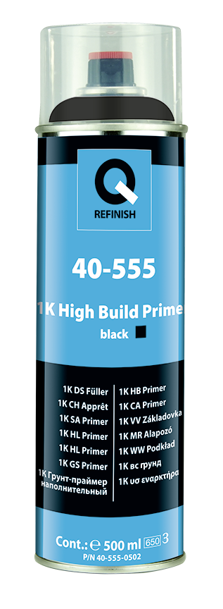 [40-555-0502] Q 40-555 1K High Build Primer noir 500 ml Aérosol