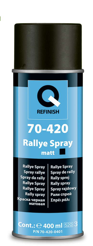 [70-420-0401] Q 70-420 Peinture en spray Rallye noir MAT – 400 ml (à partir de 1044 pièces)