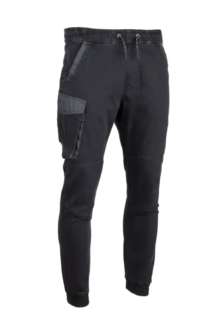 [1907_XL_DENIM NOIR] VICTORY pantalon denim stretch taille élastiquée XL DENIM NO