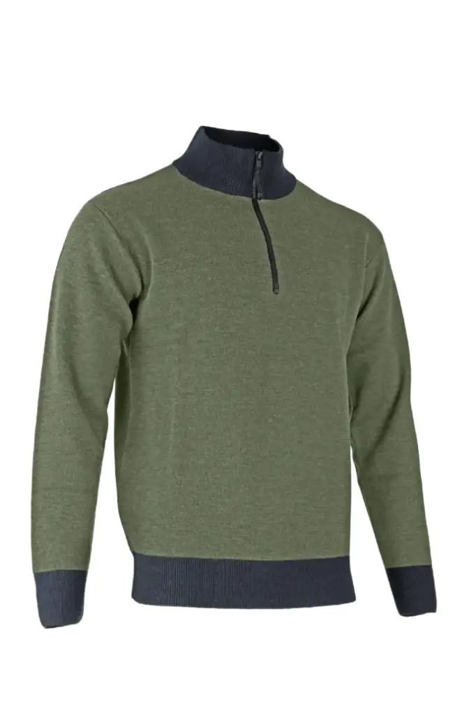 [8111] Pull camionneur col montant zippé