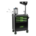 CHARIOT DE RÉCUPÉRATION D’HUILE AVEC SYSTÈME D’ASPIRATION ET COMPARTIMENTS