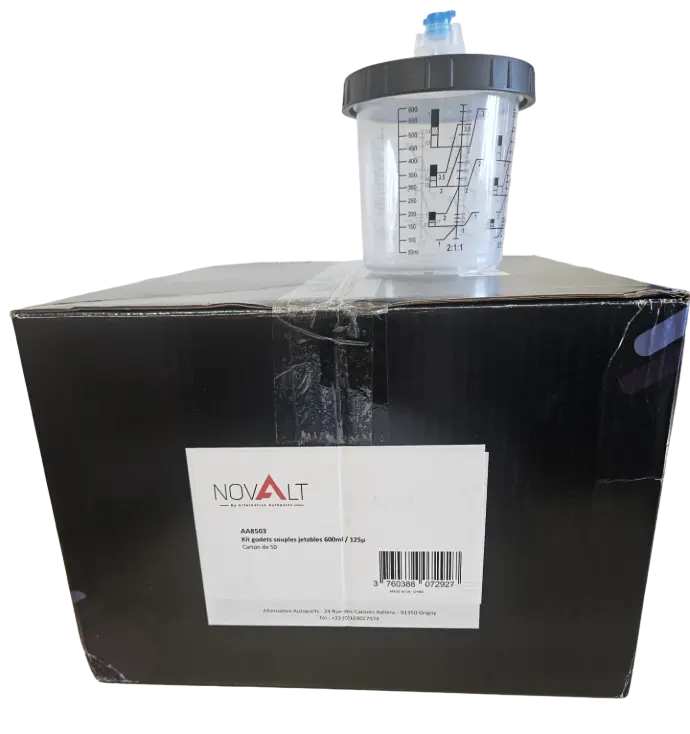 [AA8503] KIT 600/125 : 1 GODET RIGIDE 600ML 125µ X50