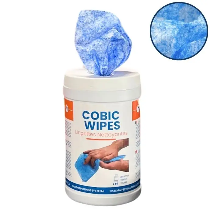 [090470] LINGETTES NETTOYANTES IMPREGNEES X80 COBIC WIPES