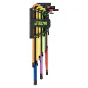 [54532] JEU DE 9 CLÉS TORX EXTRA LONGUES PEINTES EN COULEUR