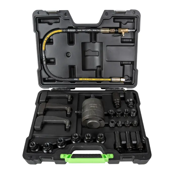 [54587] OUTIL D’EXTRACTION D'INJECTEURS DE CARBURANT PNEUMATIQUE AVEC ADAPTATEURS ET GRIFFES D’EXTRACTION