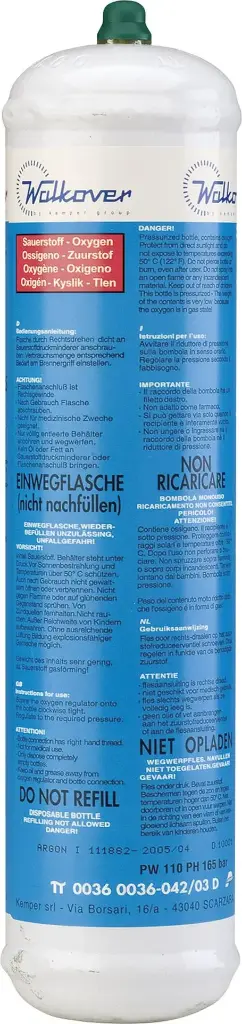 [040458] BOUTEILLE OXYGENE NON RECHARGEABLE