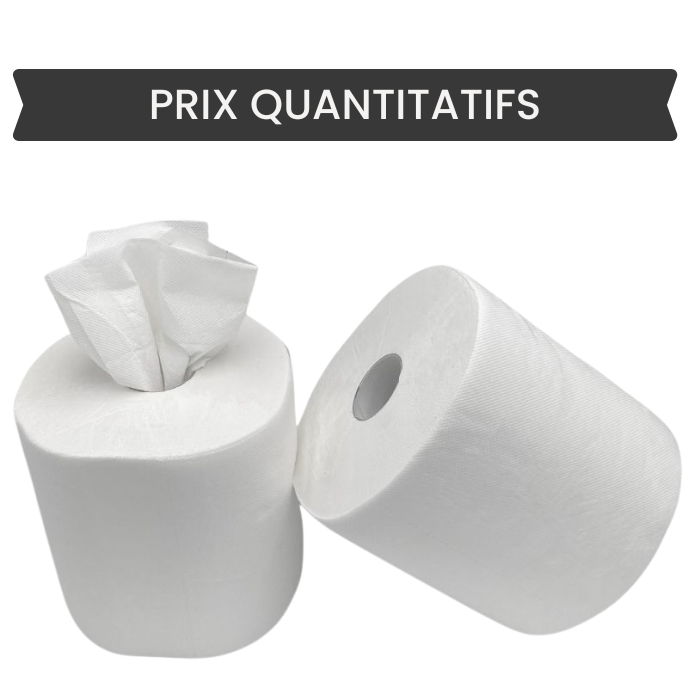 [040220] BOBINE BLANCHE 2PLIS COLLES T.1000 - LOT DE 2