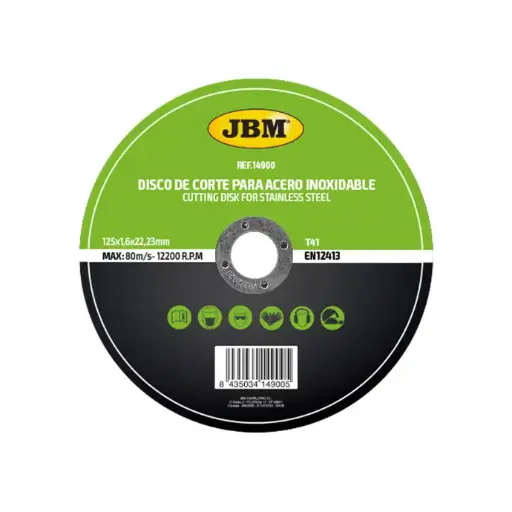 [14900] CERCLE DE COUPE T41 POUR ACIER INOXYDABLE, 125 X 1.6MM