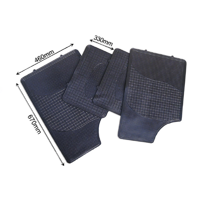 JEU DE 4 TAPIS EN CAOUCHOUC UNIVERSELLE ET REVERSIBLE