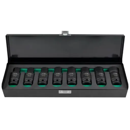 [53044] JEU DE 8 DOUILLES À CHOC HEX. AVEC DOUBLE POSITION (FIXE/ARTICULÉ)