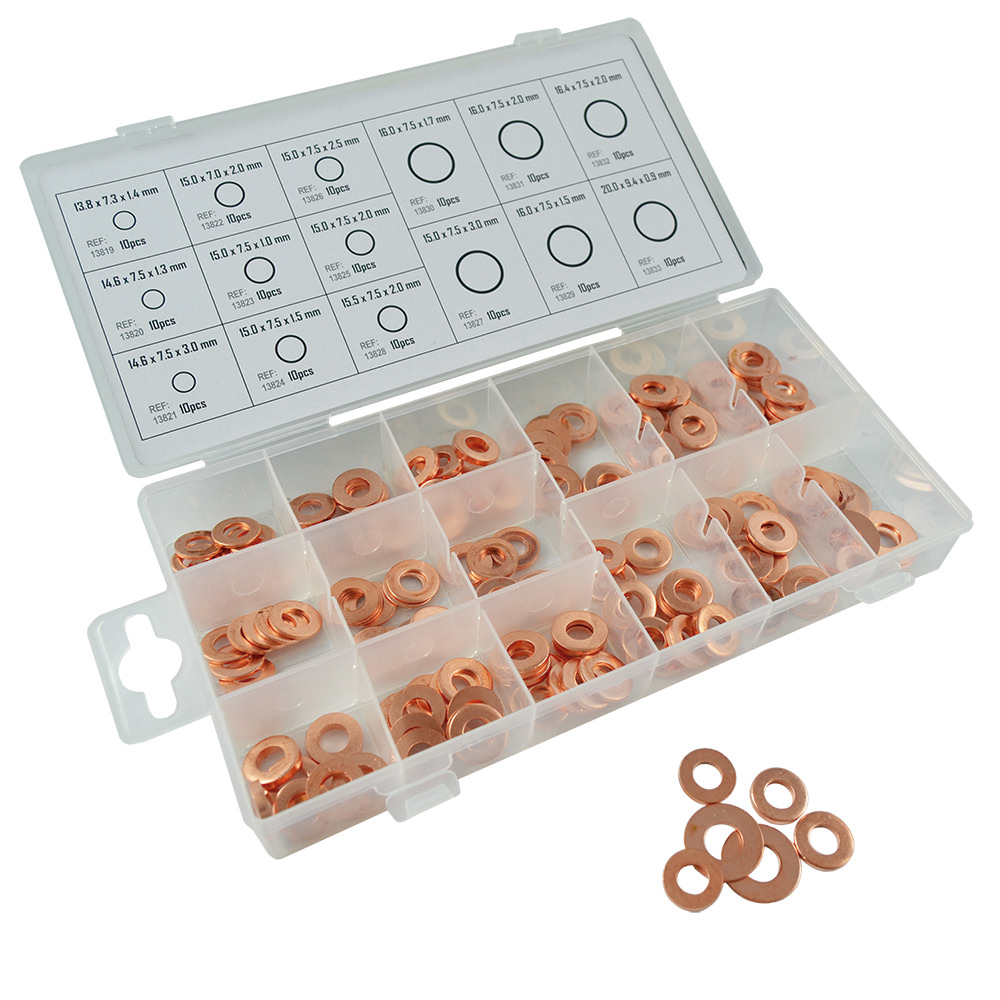 [53229] ÉTUI DE RONDELLES EN CUIVRE POUR INJECTEURS 150 PCS