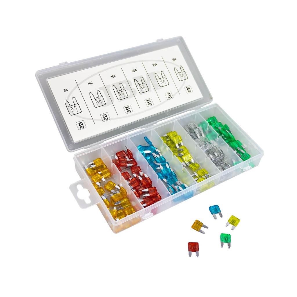 ÉTUI DE FUSIBLES MINI 120 PIÈCES