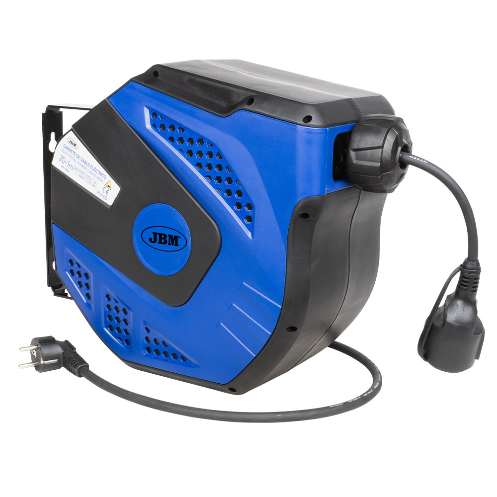 ENROULEUR CABLE ELECTRIQUE 21M - BLEU