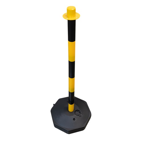 [53940] POTEAU DE PLASTIQUE POUR CHAINES - JAUNE / NOIR