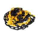 [54326] CHAINE PVC 7 M JAUNE ET NOIR