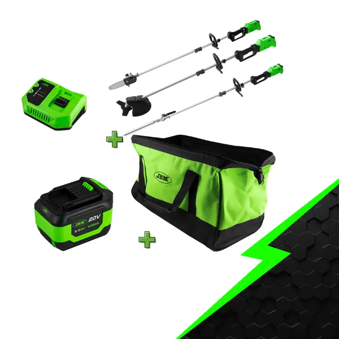 [PROMO-60040A] PROMO 60040 MACHINE DE JARDIN ÉLECTRIQUE MULTIFONCTIONNELLE + 60015 + 60016 + 53782