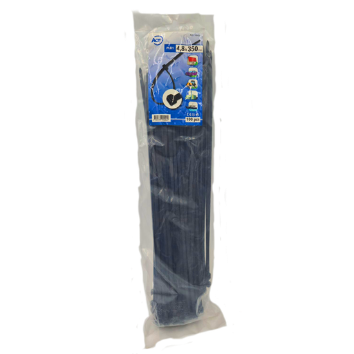 [1542] Sachet 100 liens nylon noir 4,8 x 350 mm