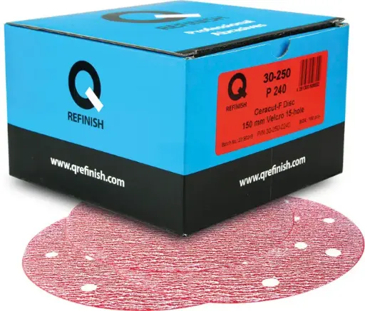 [30-250-0240] Disque abrasif Ceracut-F 150 mm Velcro 15 trous P240