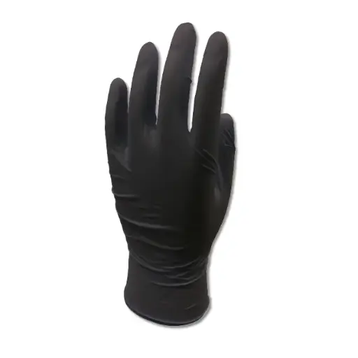 [AN93732M] BOITE DE 100 GANTS NITRILE NOIRS TAILLE M