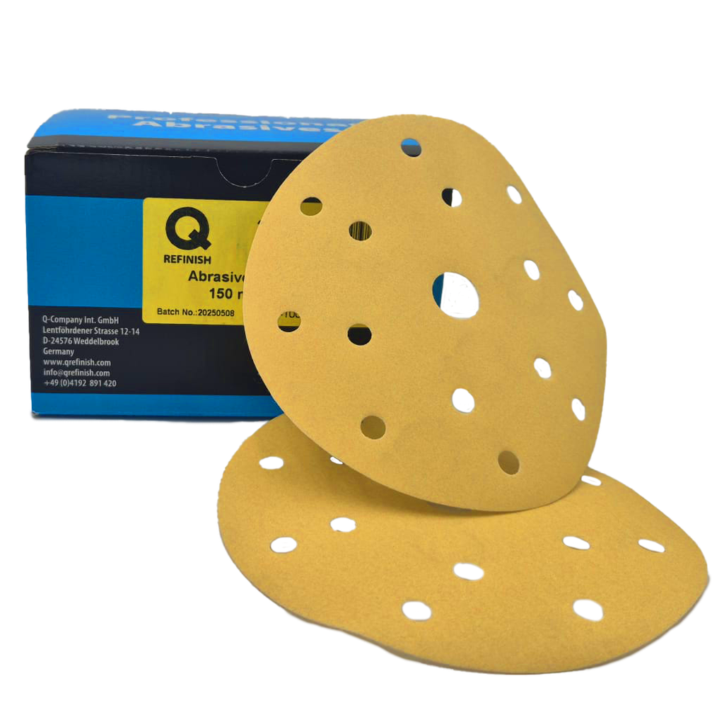 [30-100-0400] Q 30-100 Disque abrasif Premium Gold 150 mm Velcro 15 trous P400