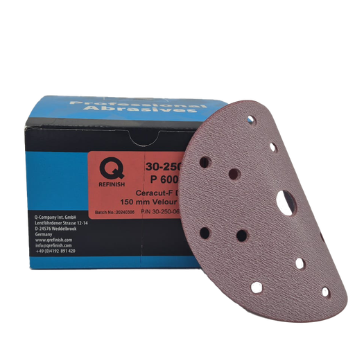 [30-100-0600] Q 30-100 Disque abrasif Premium Gold 150 mm Velcro 15 trous P600