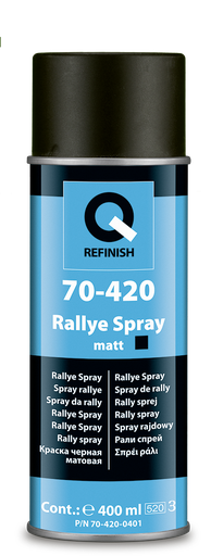 [70-420-0401] Q 70-420 Peinture en spray Rallye noir MAT – 400 ml (à partir de 1044 pièces)