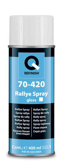 [70-420-0404] Q 70-420 Peinture en spray Rallye blanc brillant – 400 ml (à partir de 696 pièces)