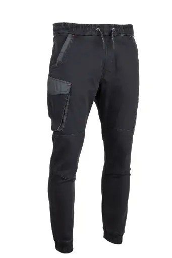 [1907_XL_DENIM NOIR] VICTORY pantalon denim stretch taille élastiquée XL DENIM NO