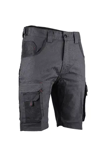 [6027] BERMUDA DE TRAVAIL MULTIPOCHES BICOLORE