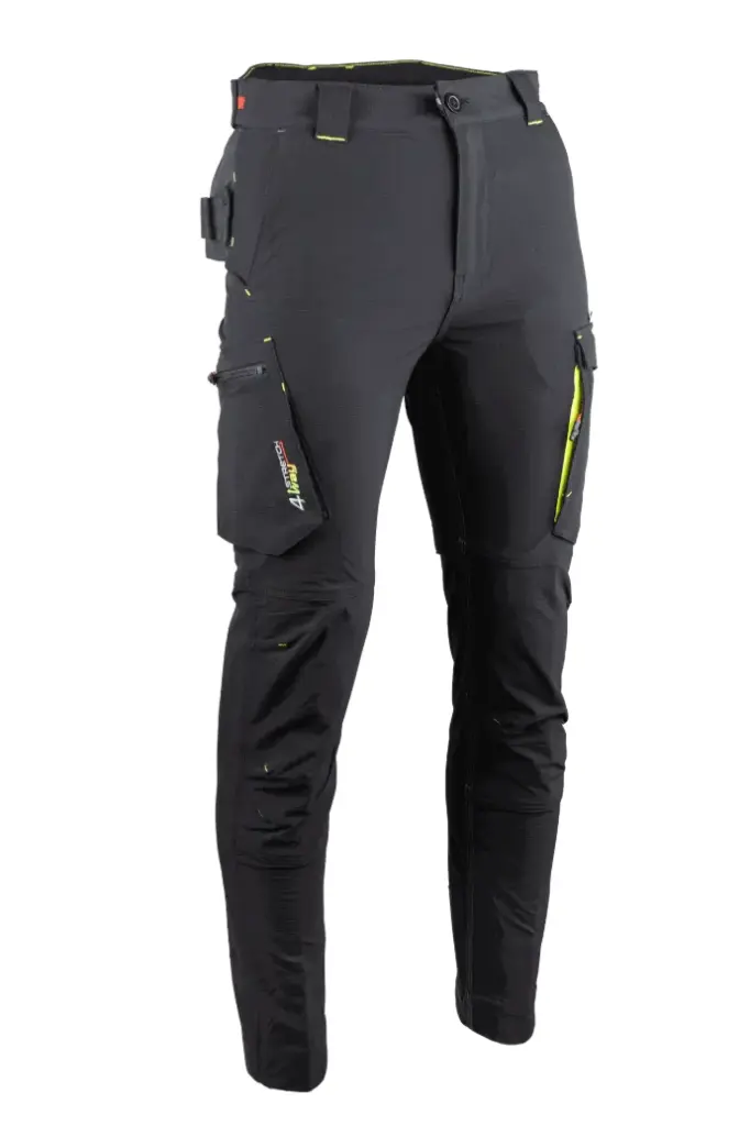 [1847] UTOPIE - Pantalon stretch 4 WAY homme NOIR